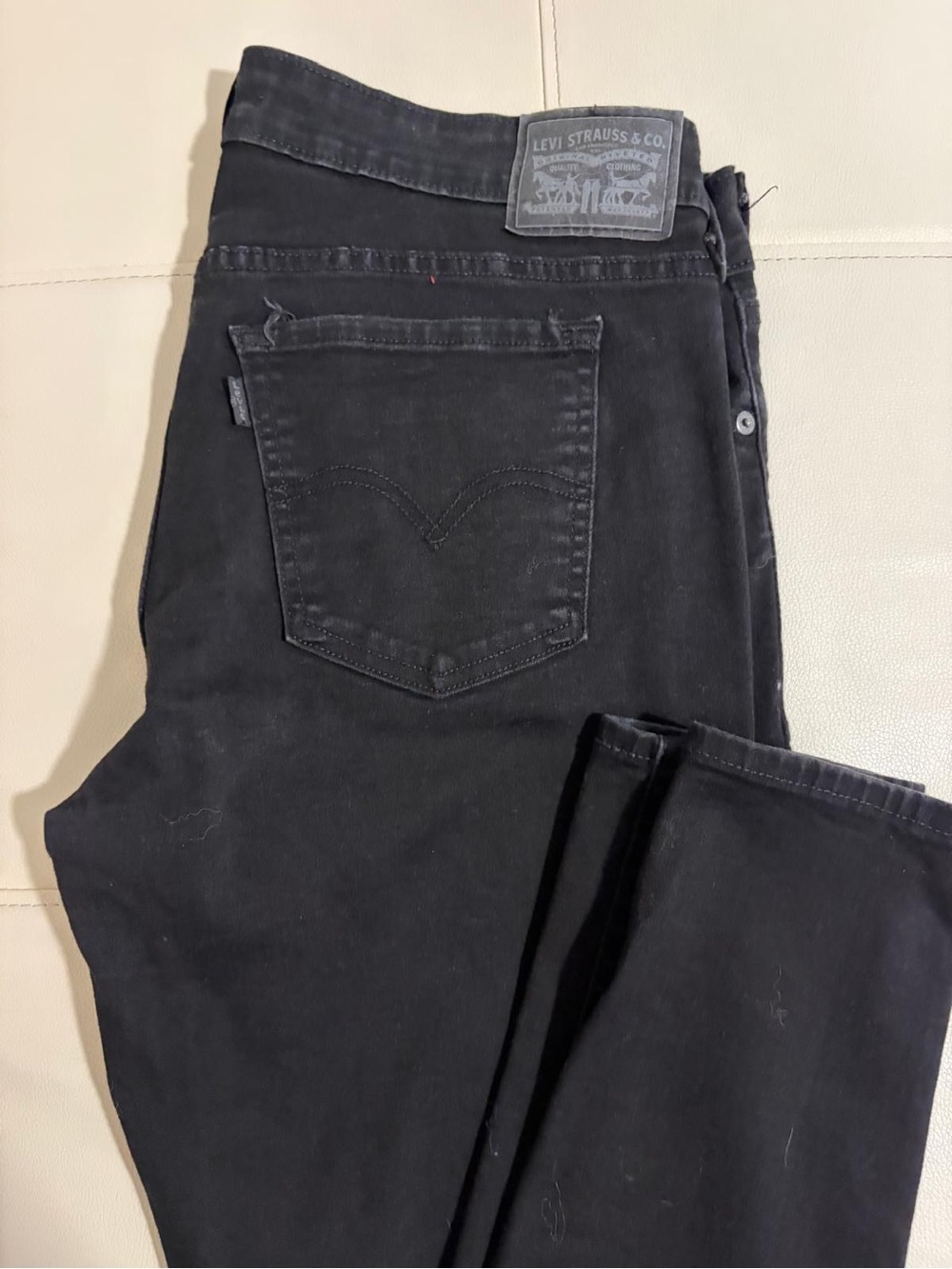 Levi's Men's Black Straight Leg Jeans 38x32